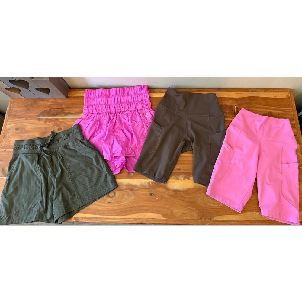 Athletic shorts bundle Women’s size XS/O, Lululemon, Free People, Nike bikers